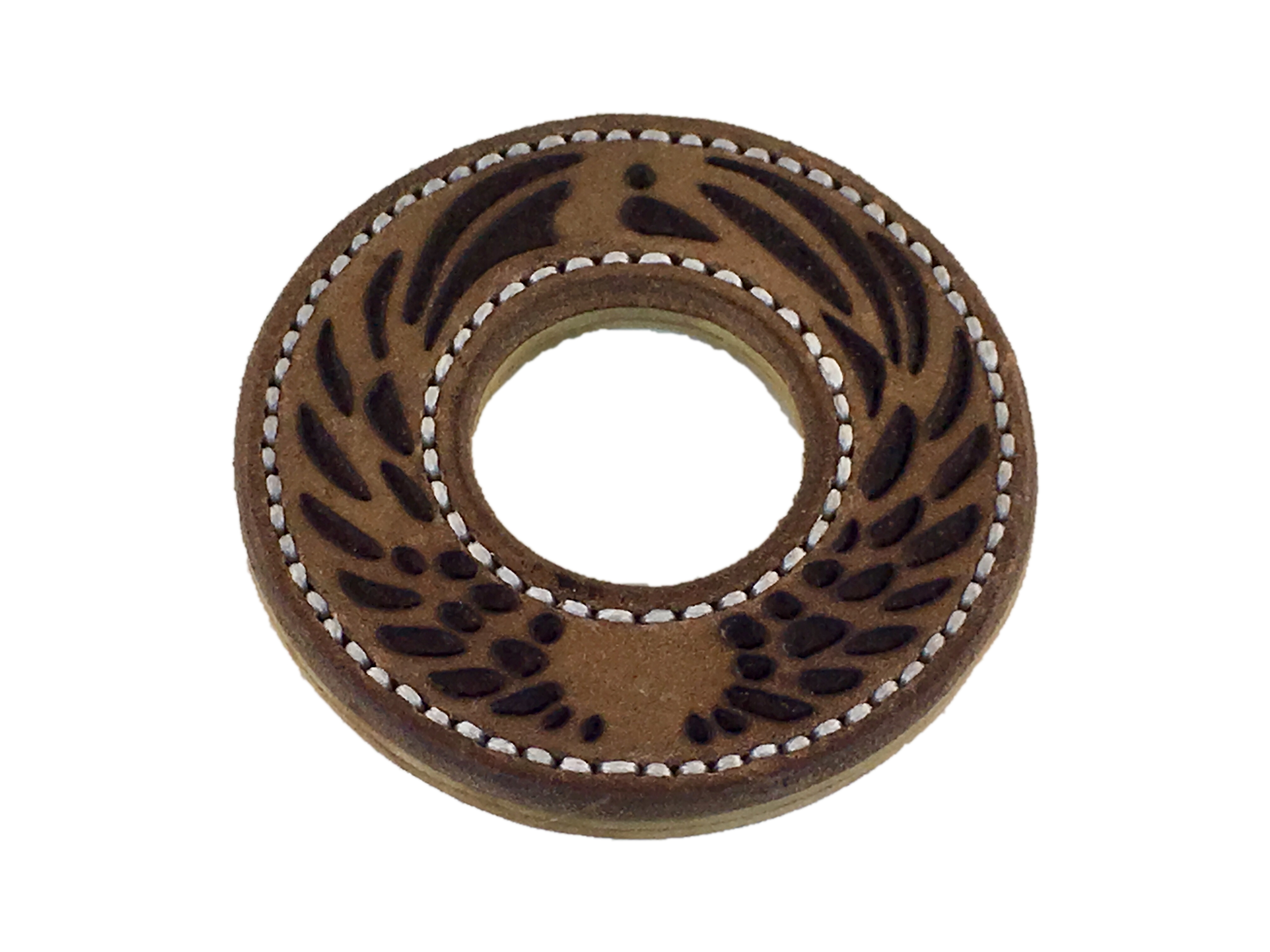 Handgefertigte Ledertsuba TAZU für Kendo-Shinai im Kranich-Design